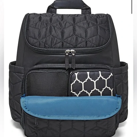 Skip Hop Quilted Black Diaper Bag with Changing Pad - Picture 10 of 14